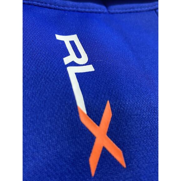 RLX Ralph Lauren Polo Shirt Small Blue Green Accents Performance Golf Activewear - Picture 7 of 10